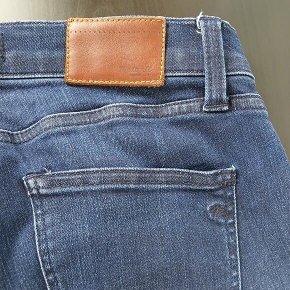 Madewell Skinny Skinny Ankle Zip Jeans size 27 med indigo blue mid-rise 28Wx29L - Picture 5 of 16